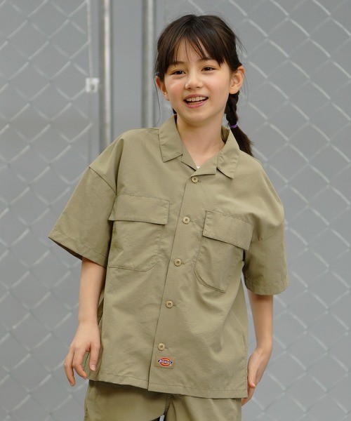 Dickies（ディッキーズ）の「Dickies/ディッキーズ キッズ 半袖シャツ MUJI 80572400（シャツ/ブラウス・キッズ・グリーン/ブラック/ベージュ・160cm/150cm/140cm/130cm）」の5枚目の写真