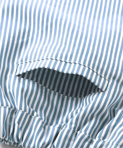 apres les cours（アプレレクール）の「ストライプ・お花ジャカードショートパンツ（その他パンツ・キッズ・ブラック/アイボリー/ストライプ・140/130/120/110/100/90/80）」の8枚目の写真