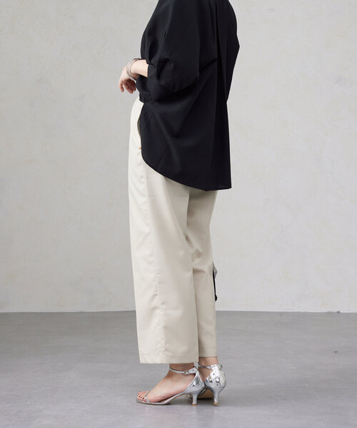 Chez toi(シェトワ)の「ウエストラメラインゴムワイドパンツ(その他パンツ・レディース・アイボリー/ブラック/キャメル・FREE)」の7枚目の写真