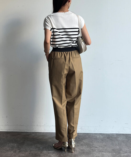 Chez toi(シェトワ)の「ウエストラメラインゴムワイドパンツ(その他パンツ・レディース・アイボリー/ブラック/キャメル・FREE)」の17枚目の写真