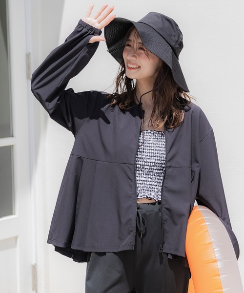 coca（coca）（コカ）の「日傘ハット UVカット 遮光 遮熱 折りたたみ（ハット・レディース・ブラック/ベージュ・ONE SIZE）」の7枚目の写真