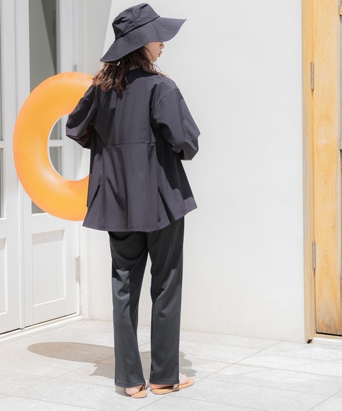 coca（coca）（コカ）の「日傘ハット UVカット 遮光 遮熱 折りたたみ（ハット・レディース・ブラック/ベージュ・ONE SIZE）」の8枚目の写真