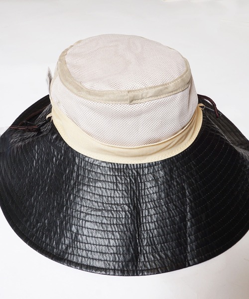 coca（coca）（コカ）の「日傘ハット UVカット 遮光 遮熱 折りたたみ（ハット・レディース・ブラック/ベージュ・ONE SIZE）」の15枚目の写真