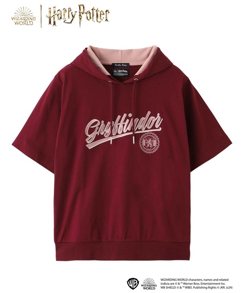 EASTBOY(イーストボーイ)の「半袖パーカ HarryPotter ハリーポッター HOGWARTS ホグワーツ(パーカー・レディース・エンジ/グリーン・M/L)」の1枚目の写真