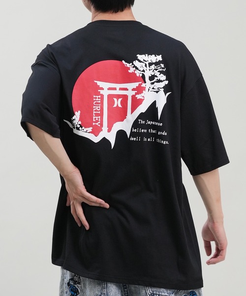 Hurley （ハーレー）の「【ムラサキスポーツ限定】Hurley/ハーレー 半袖Tシャツ/コットンTee バックプリント 日本限定 23MRKMSS01（Tシャツ/カットソー・メンズ・ホワイト/ブラック・M/L/XL）」の2枚目の写真