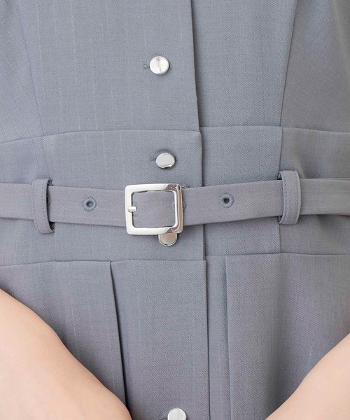 REDYAZEL（レディアゼル）の「ノースリーブフレアシャツワンピース（ワンピース・レディース・オフホワイト/グレー/グリーン・SMALL/MEDIUM）」の20枚目の写真