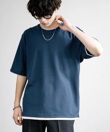 カノコDF フェイクレイヤードクルーネック半袖Tシャツ