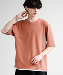 カノコDF フェイクレイヤードクルーネック半袖Tシャツ