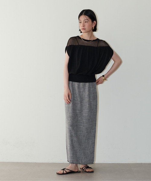 LARUTA(ラルータ)の「【LARUTA】麻調合繊ナローフリンジスカート(スカート・レディース・ピンク/ベージュ/ブラック/オレンジ・FREE)」の14枚目の写真