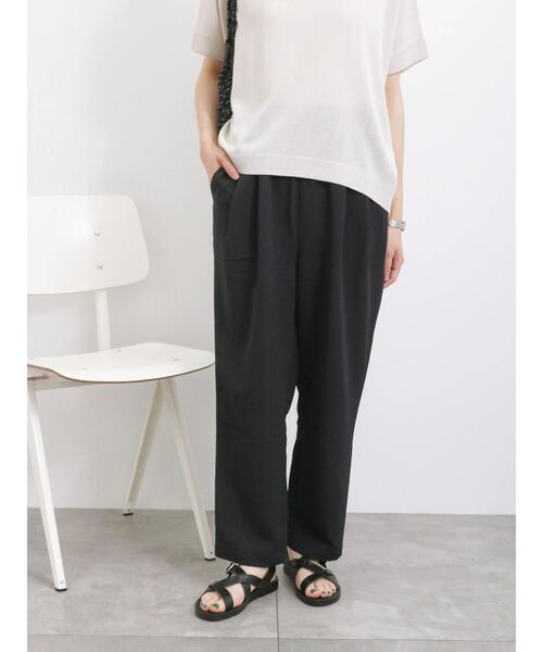 Samansa Mos2 blue（サマンサモスモスブルー）の「【接触冷感】タックイージーパンツ（その他パンツ・レディース・シルバーグレー/ブルー/カーキ/ブラック・F）」の16枚目の写真