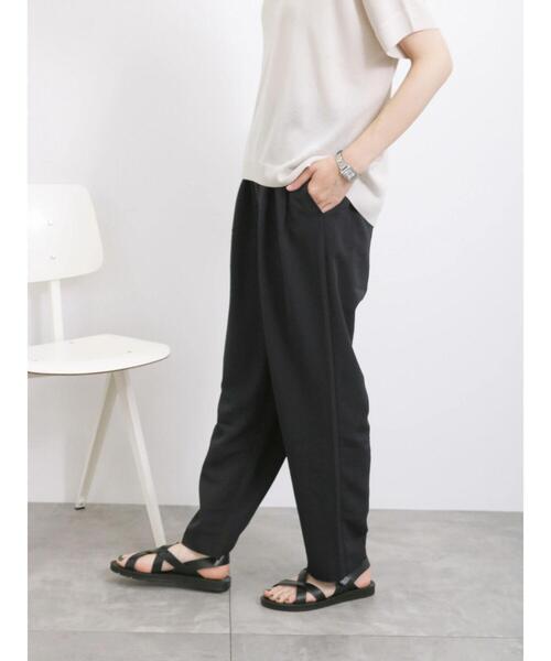 Samansa Mos2 blue（サマンサモスモスブルー）の「【接触冷感】タックイージーパンツ（その他パンツ・レディース・シルバーグレー/ブルー/カーキ/ブラック・F）」の14枚目の写真