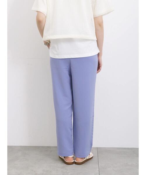 Samansa Mos2 blue（サマンサモスモスブルー）の「【接触冷感】タックイージーパンツ（その他パンツ・レディース・シルバーグレー/ブルー/カーキ/ブラック・F）」の8枚目の写真