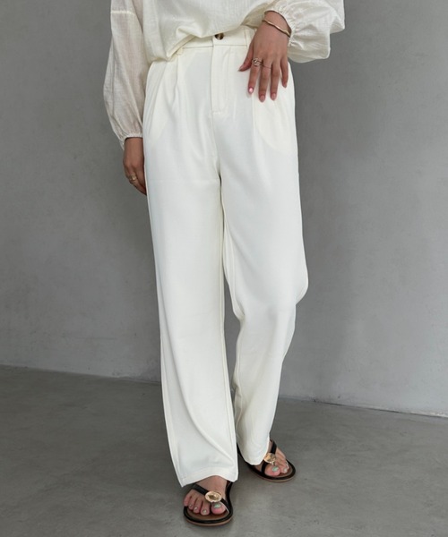 セール】ルーズシルエットタックスラックス（スラックス