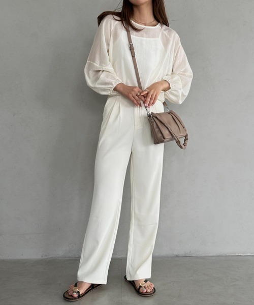 セール】ルーズシルエットタックスラックス（スラックス