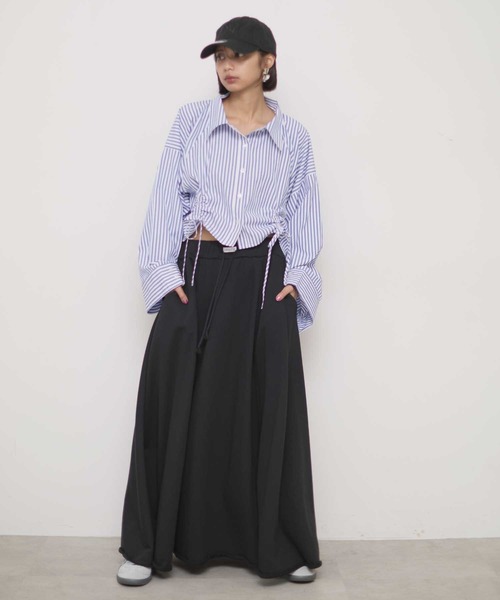 VIOLETTA（ヴィオレッタ）の「クロップドオーバーシャツ（シャツ/ブラウス・レディース・グレー/ベージュ/アイボリー/ネイビー・FREE）」の17枚目の写真