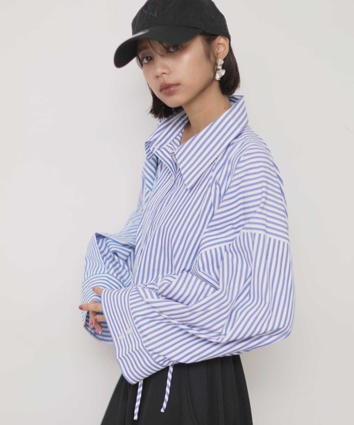 VIOLETTA クロップドオーバーシャツ クロップドオーバーシャツ（シャツ/ブラウス）｜VIOLETTA