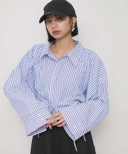 VIOLETTA クロップドオーバーシャツ クロップドオーバーシャツ（シャツ/ブラウス）｜VIOLETTA