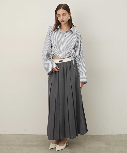 VIOLETTA クロップドオーバーシャツ VIOLETTA ブラウス シャツ クロップドオーバーシャツ レディース