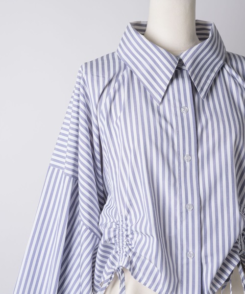 VIOLETTA（ヴィオレッタ）の「クロップドオーバーシャツ（シャツ/ブラウス・レディース・グレー/ベージュ/アイボリー/ネイビー・FREE）」の21枚目の写真