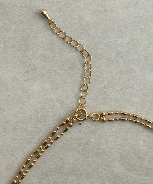 Bonjour Sagan（ボンジュールサガン）の「ミックスカットボール二連ネックレス（ネックレス・レディース・ゴールド・FREE）」の7枚目の写真