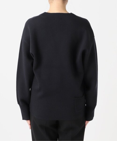 VERMEIL par iena(ヴェルメイユパーイエナ)の「wool ダブルフェイスニットカーディガン(カーディガン/ボレロ・レディース・グレー/ネイビー・FREE)」の9枚目の写真