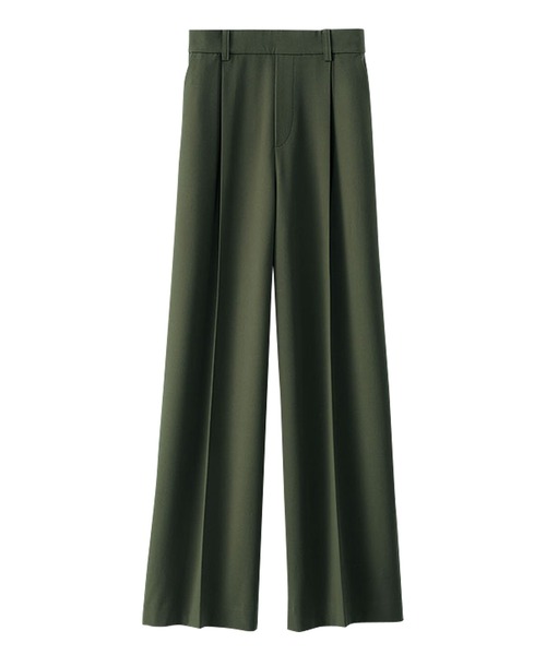 BELLUNA PLUS(ベルーナ)の「サマ見え!美脚タック使いワイドパンツ65(その他パンツ・レディース・杢グレー/カーキ/アイボリー/ブラック・X-LARGE/LARGE/MEDIUM/SMALL)」の11枚目の写真