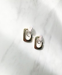 TIMELESS&THREE（タイムレスアンドスリー）の「メタルスクエアコイルクリップイヤリング（イヤリング）」