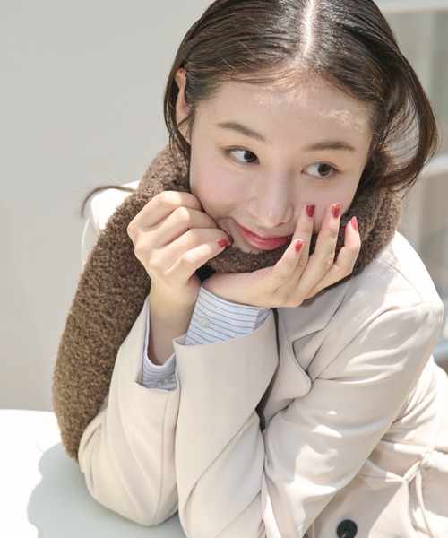 paravion(パラビオン)の「ブークレーマフラー(マフラー・レディース・ブラウン/グレー/アイボリー・FREE)」の10枚目の写真