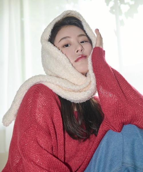 paravion(パラビオン)の「ブークレーマフラー(マフラー・レディース・ブラウン/グレー/アイボリー・FREE)」の19枚目の写真