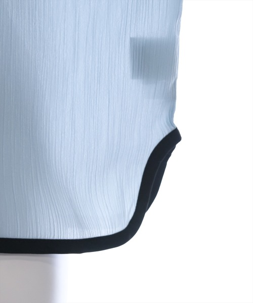 clear（クリア）の「配色キャンディースリーブブラウス［オフィスカジュアル 着回し抜群 大人］≪再入荷≫（シャツ/ブラウス・レディース・ブラック/ブルーグレー/アイボリー・F）」の17枚目の写真