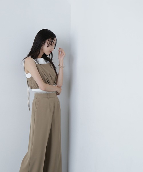 NATURAL BEAUTY BASIC(ナチュラルビューティーベーシック)の「◇ビスチェ&レイヤードライクパンツ(パンツドレス・レディース・チャコールグレー/ベージュ・MEDIUM)」の19枚目の写真