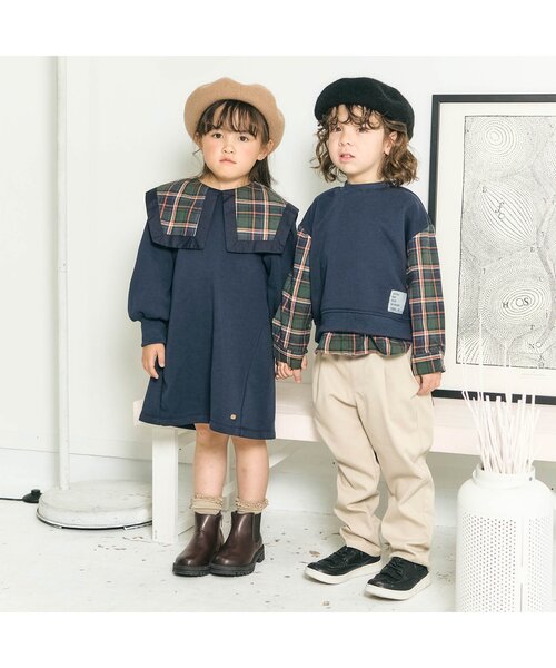 Ampersand（アンパサンド）の「【UVカット】フェルトベレー（ハンチング/ベレー帽・キッズ・ベージュ/チャコール/ブラック/アイボリー・48/50/52/54/56）」の7枚目の写真