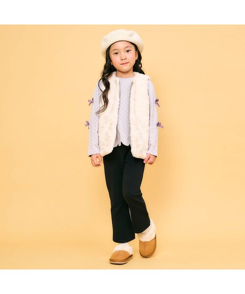 Ampersand（アンパサンド）の「【UVカット】フェルトベレー（ハンチング/ベレー帽・キッズ・ベージュ/チャコール/ブラック/アイボリー・48/50/52/54/56）」の14枚目の写真