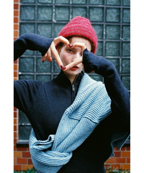 knit beanie(ニットビーニー)（ニットキャップ/ビーニー）｜BLACK BY MOUSSY（ブラックバイマウジー）