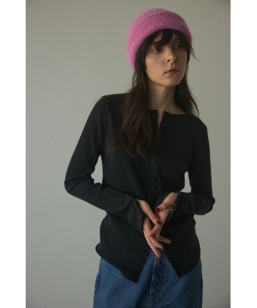 BLACK BY MOUSSY(ブラックバイマウジー)の「knit beanie(ニットビーニー)(ニットキャップ/ビーニー・レディース・ブラック/トップグレー/ピンク/レッド系その他・FREE)」の16枚目の写真