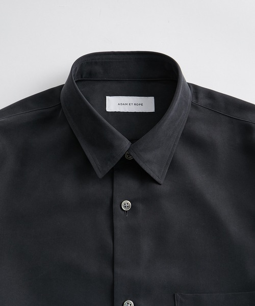ADAM ET ROPE'(アダムエロペ)の「リラックス ドレープ レーヨンスエード とろみレギュラーカラーシャツ / イージーケア / 3シーズン着用可能 / ユニセックス(シャツ/ブラウス・メンズ・ブラック/ベージュ/キナリ/グリーン系その他2/ブルー系その他5・M/L)」の6枚目の写真
