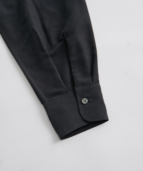 ADAM ET ROPE'(アダムエロペ)の「リラックス ドレープ レーヨンスエード とろみレギュラーカラーシャツ / イージーケア / 3シーズン着用可能 / ユニセックス(シャツ/ブラウス・メンズ・ブラック/ベージュ/キナリ/グリーン系その他2/ブルー系その他5・M/L)」の9枚目の写真