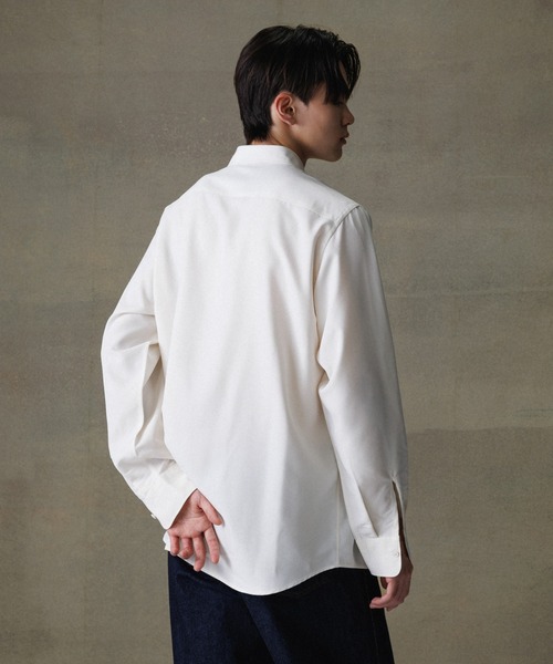 ADAM ET ROPE'(アダムエロペ)の「リラックス ドレープ レーヨンスエード とろみレギュラーカラーシャツ / イージーケア / 3シーズン着用可能 / ユニセックス(シャツ/ブラウス・メンズ・ブラック/ベージュ/キナリ/グリーン系その他2/ブルー系その他5・M/L)」の19枚目の写真