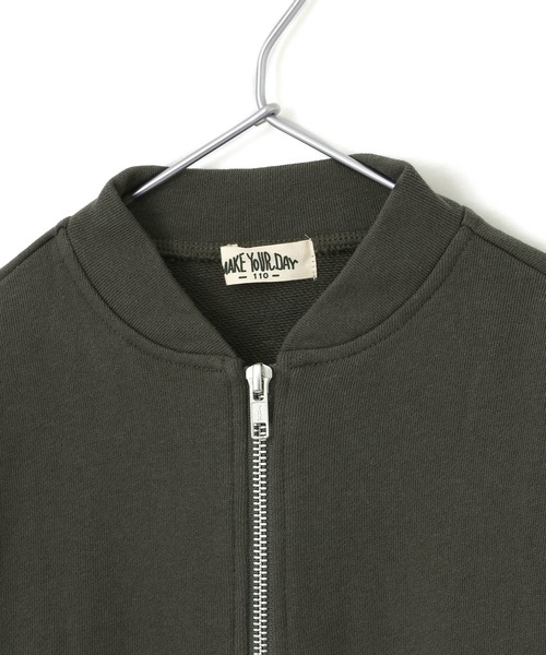 MAKE YOUR DAY（メイクユアデイ）の「うしろ刺繍ハーフジップ裏毛トレーナー■80～140cm（スウェット・キッズ・チャコールグレー/グレー・130/140/90/100/110/120/80）」の20枚目の写真