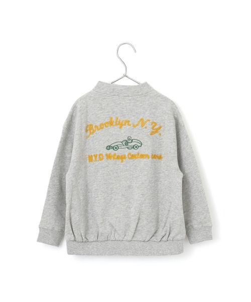 MAKE YOUR DAY（メイクユアデイ）の「うしろ刺繍ハーフジップ裏毛トレーナー■80～140cm（スウェット・キッズ・チャコールグレー/グレー・130/140/90/100/110/120/80）」の19枚目の写真