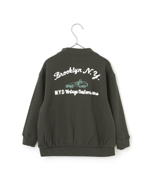 MAKE YOUR DAY（メイクユアデイ）の「うしろ刺繍ハーフジップ裏毛トレーナー■80～140cm（スウェット・キッズ・チャコールグレー/グレー・130/140/90/100/110/120/80）」の17枚目の写真