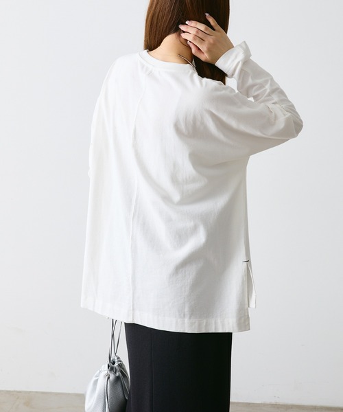 PUAL CE CIN(ピュアルセシン)の「【WEB限定カラーあり】LUXURYプリントロンT(Tシャツ/カットソー・レディース・アイボリー/チャコールグレー/オフホワイト・FREE)」の19枚目の写真