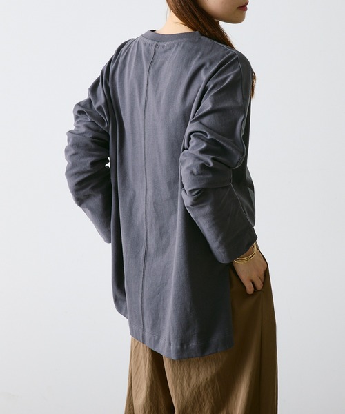 PUAL CE CIN(ピュアルセシン)の「【WEB限定カラーあり】LUXURYプリントロンT(Tシャツ/カットソー・レディース・アイボリー/チャコールグレー/オフホワイト・FREE)」の10枚目の写真