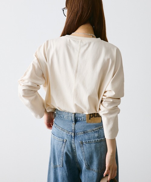 PUAL CE CIN(ピュアルセシン)の「【WEB限定カラーあり】LUXURYプリントロンT(Tシャツ/カットソー・レディース・アイボリー/チャコールグレー/オフホワイト・FREE)」の15枚目の写真