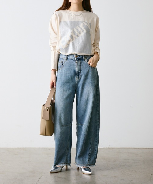 PUAL CE CIN(ピュアルセシン)の「【WEB限定カラーあり】LUXURYプリントロンT(Tシャツ/カットソー・レディース・アイボリー/チャコールグレー/オフホワイト・FREE)」の16枚目の写真