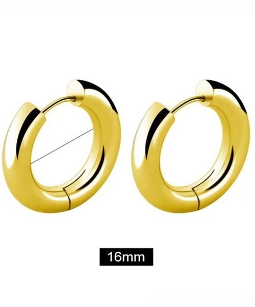 WARAIJOGO（ワライジョウゴ）の「【WARAIJOGO】EK121/ボリュームリングペアピアス/両耳用(NEZ)（ピアス（両耳用）・レディース・ブラック/ゴールド/シルバー・10/16/14/12）」の15枚目の写真