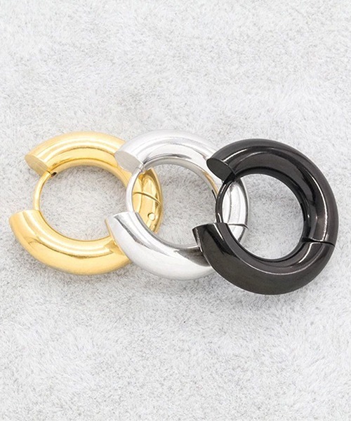 WARAIJOGO（ワライジョウゴ）の「【WARAIJOGO】EK121/ボリュームリングペアピアス/両耳用(NEZ)（ピアス（両耳用）・レディース・ブラック/ゴールド/シルバー・10/16/14/12）」の14枚目の写真