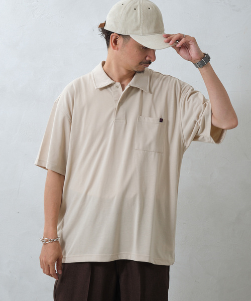 Russell Athletic（ラッセルアスレティック）の「RUSSEL ATHLETIC 別注 Ever Dry ポロシャツ（Tシャツ/カットソー・メンズ・ブラック/ホワイト/ベージュ系その他/ネイビー・MEDIUM/LARGE）」の3枚目の写真