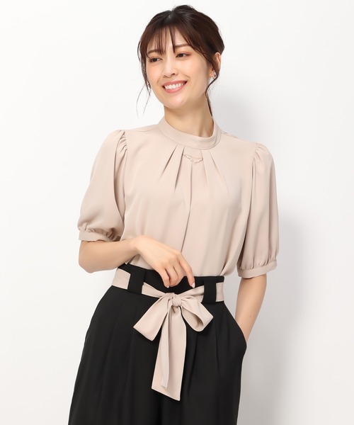 セール】チェーン付きハイネックブラウス/MM438103（シャツ/ブラウス