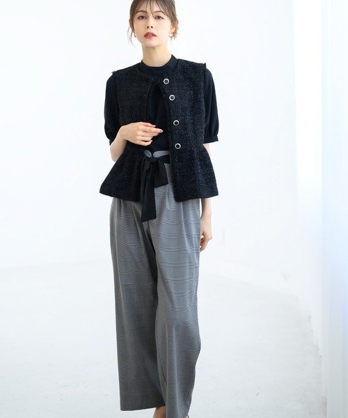 セール】チェーン付きハイネックブラウス/MM438103（シャツ/ブラウス